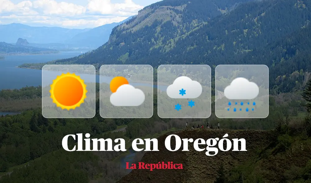 Clima y pronóstico del tiempo en Oregón, según National Weather Service de Estados Unidos. Foto: composición LR/Wikipedia