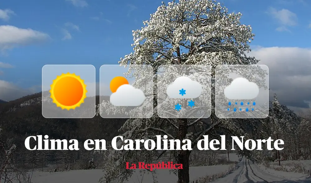 Clima y pronóstico del tiempo en Carolina del Norte, según National Weather Service de Estados Unidos. Foto: composición LR/Wikipedia