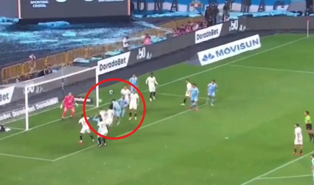 El brasileño anota de cabeza el primero del partido ante la 'U'. Foto: captura de L1 Max