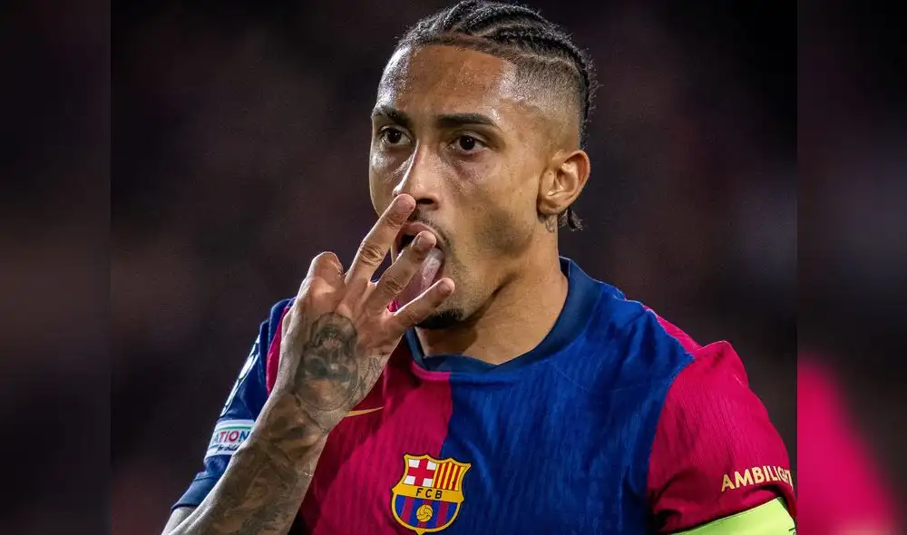 El brasileño Raphinha fue el mejor jugador del encuentro ante el Bayern Múnich