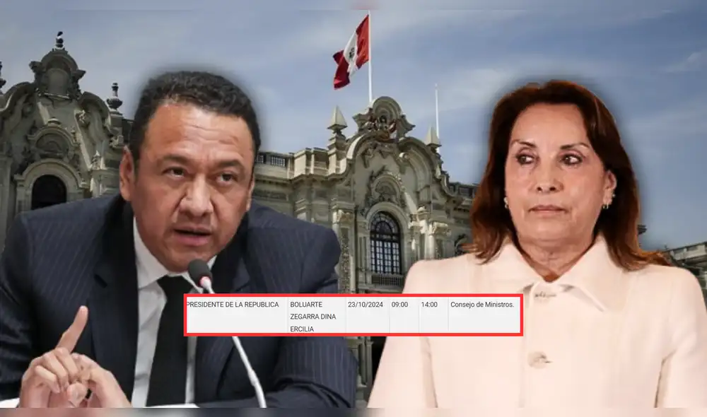 La presidenta Boluarte no estuvo presente en toda la sesión del Consejo de Ministros del 23 de octubre, contradiciendo lo señalado en la agenda del Despacho Presidencial. | Composición: La República. La presidenta Boluarte no estuvo presente en toda la sesión del Consejo de Ministros del 23 de octubre, contradiciendo lo señalado en la agenda del Despacho Presidencial. | Composición: La República.