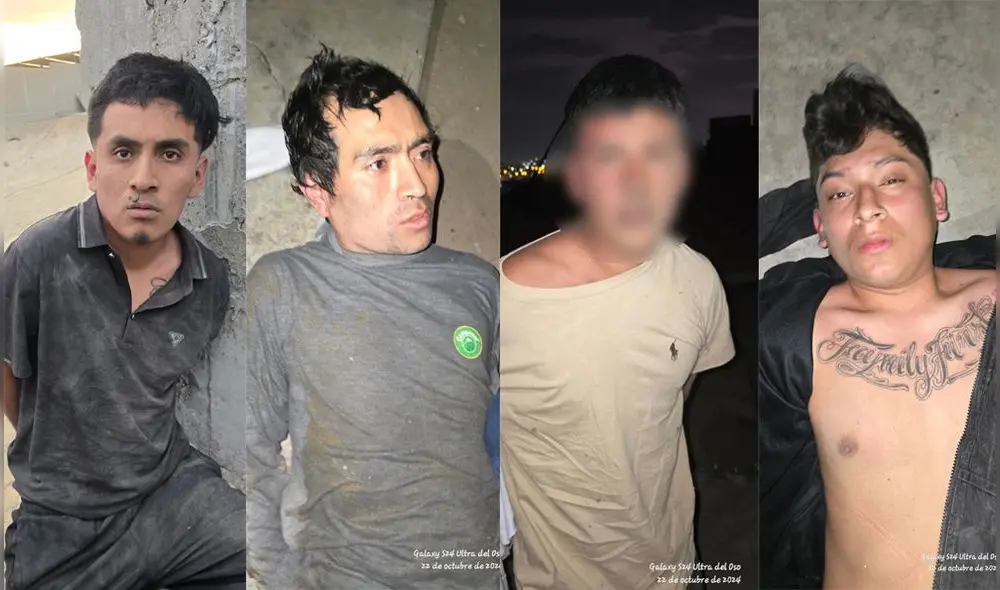 Los gatilleros de Los Pulpos fueron detenidos en medio de operativo. Foto: composición LR/PNP