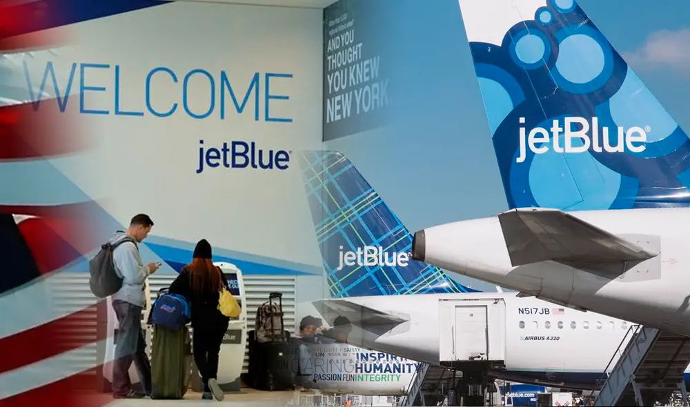 Esta aerolínea ofrece diversos vuelos nacionales e internacionales con descuentos incluidos en USA. Foto: Composición LR/JetBlue.