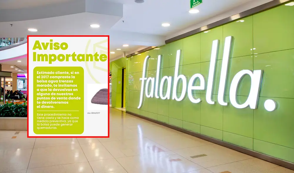 Falabella anuncia que devolverá dinero por la venta de producto que genera quemaduras. Foto: Composición LR/Andina. Falabella anuncia que devolverá dinero por la venta de producto que genera quemaduras. Foto: Composición LR/Andina.