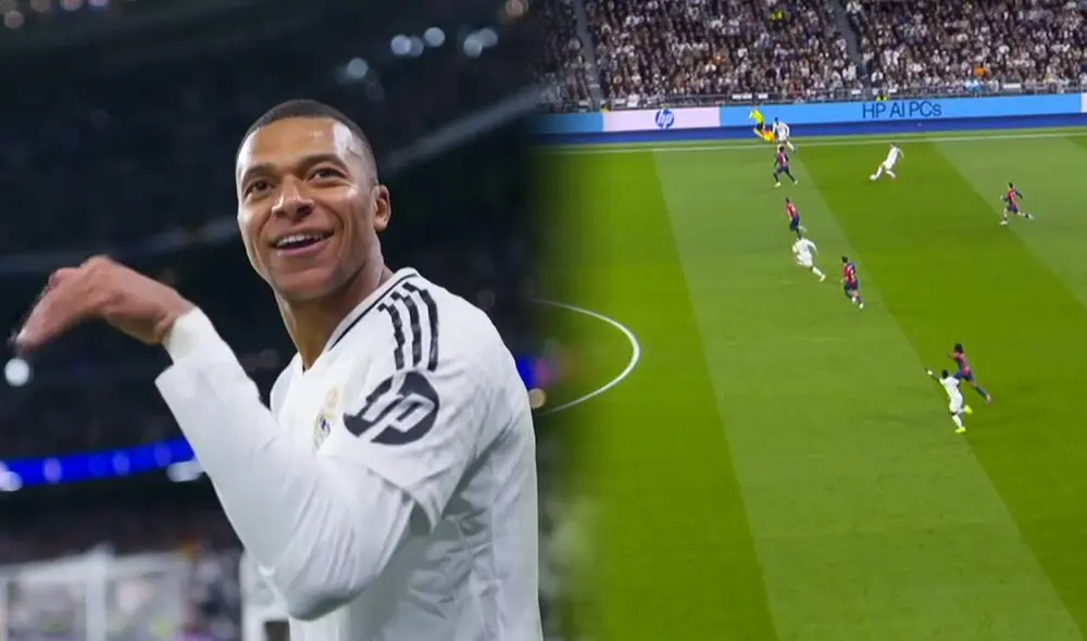 Kylian Mbappé tuvo varias ocasiones para poner arriba al Real Madrid, pero aún sin suerte. Foto: composición LR/captura