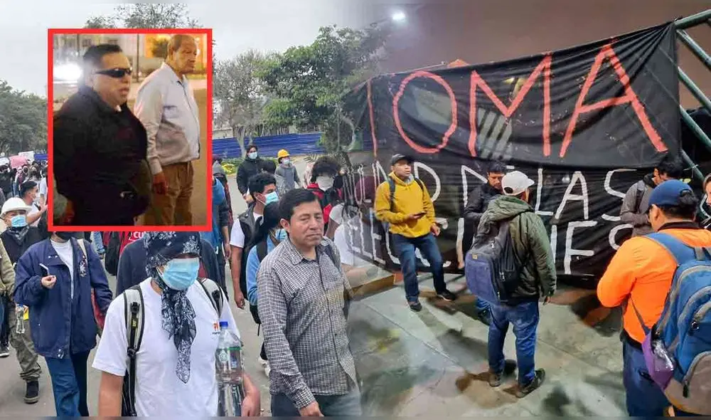 El Centro de Estudiantes de Filosofía de la UNMSM denunció la participación de dos trabajadores del área de Bienestar Universitario en disturbios. Foto: composición LR/La República/estudiantes de UNMSM El Centro de Estudiantes de Filosofía de la UNMSM denunció la participación de dos trabajadores del área de Bienestar Universitario en disturbios. Foto: composición LR/La República/estudiantes de UNMSM