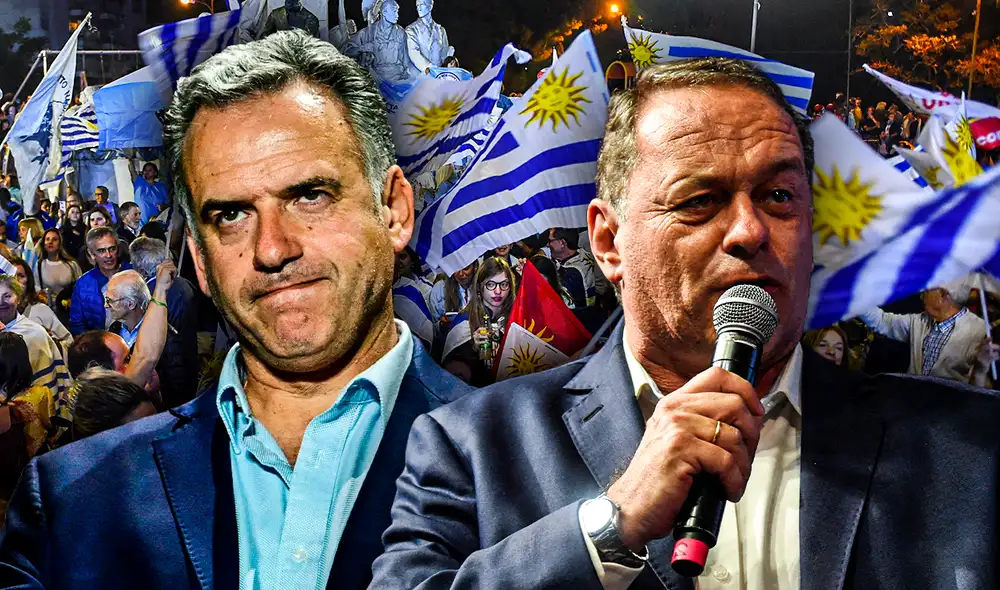 Yamandú Orsi capturó el 43.9% de los votos, mientras que Álvaro Delgado el 26.7%. Foto: Composición LR/AFP. Yamandú Orsi capturó el 43.9% de los votos, mientras que Álvaro Delgado el 26.7%. Foto: Composición LR/AFP.