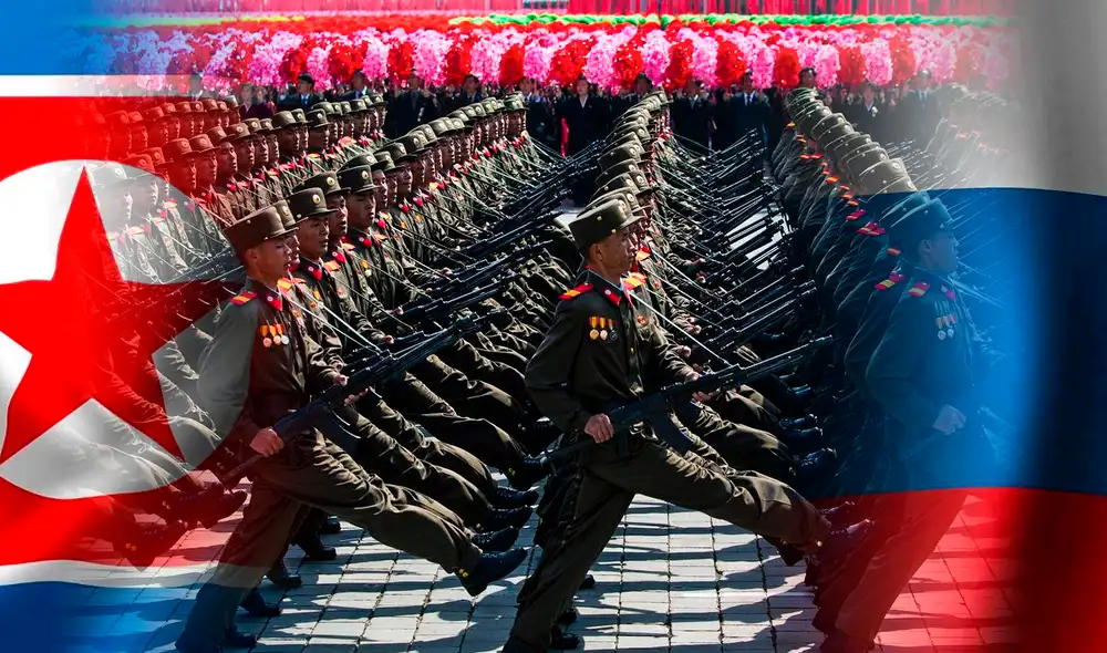 Se confirmó que algunas de estas tropas norcoreanas ya están acercándose al área de conflicto. Foto: Composición LR/Vecteezy/David Guttenflder.