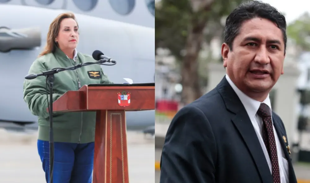 Dina Boluarte aprovechó una actividad oficial del Gobierno para responder a Vladimir Cerrón. Foto: composición LR.