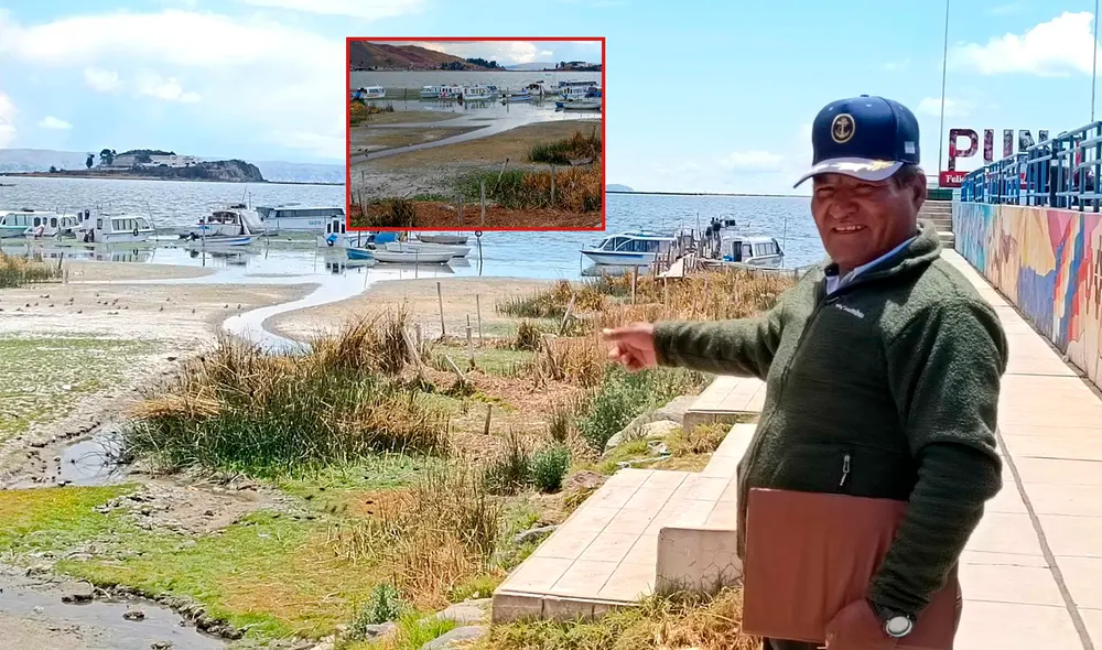 Lago Titicaca se ha reducido hasta en 84 centímetros afectando a los operadores turísticos/Composición Luis Aguilar LR/Foto: Liubomir Fernández Lago Titicaca se ha reducido hasta en 84 centímetros afectando a los operadores turísticos/Composición Luis Aguilar LR/Foto: Liubomir Fernández