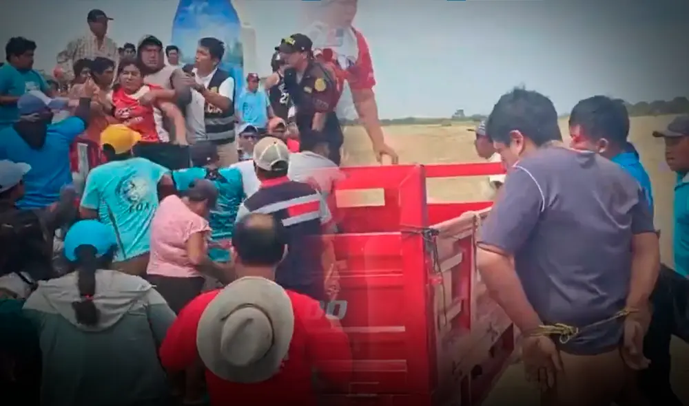 Hombres fueron obligados a caminar desnudos por las calles de Sechura. Foto: Difusión