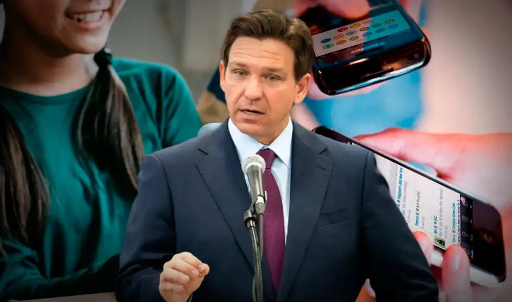 El gobernador de Florida, Ron DeSantis firmó en marzo una ley que afectaría a adolescentes en dicho estado y recibió una denuncia, acusado de "ilegal". Foto: composición LR/AFP/New York Post El gobernador de Florida, Ron DeSantis firmó en marzo una ley que afectaría a adolescentes en dicho estado y recibió una denuncia, acusado de "ilegal". Foto: composición LR/AFP/New York Post
