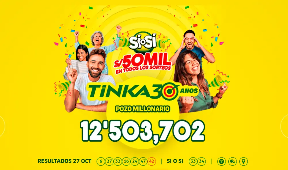 Revisa los resultados de La Tinka del miércoles 30 de octubre. Foto: La Tinka