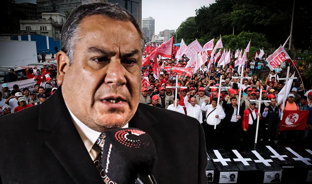 Gustavo Adrianzén se refirió a las marchas en contra de Dina Boluarte. Foto: composiciónLR/difusión