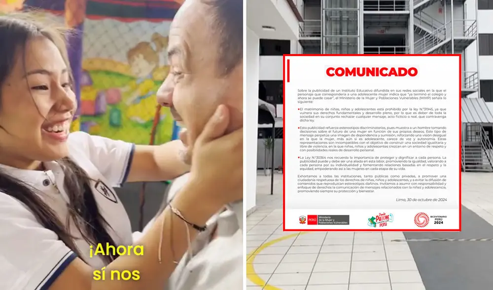 Video de reconocido instituto ha despertado críticas en usuarios de las redes sociales. Foto: composición LR/TikTok Mark Vito/MIMP Video de reconocido instituto ha despertado críticas en usuarios de las redes sociales. Foto: composición LR/TikTok Mark Vito/MIMP