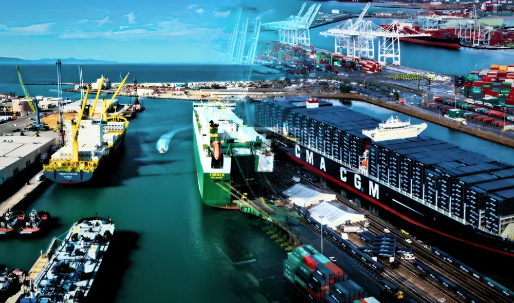 El financiamiento para puertos limpios en California busca reducir la contaminación en Estados Unidos. Foto: composición LR/Mundo Marítimo/The Port Of Hueneme El financiamiento para puertos limpios en California busca reducir la contaminación en Estados Unidos. Foto: composición LR/Mundo Marítimo/The Port Of Hueneme