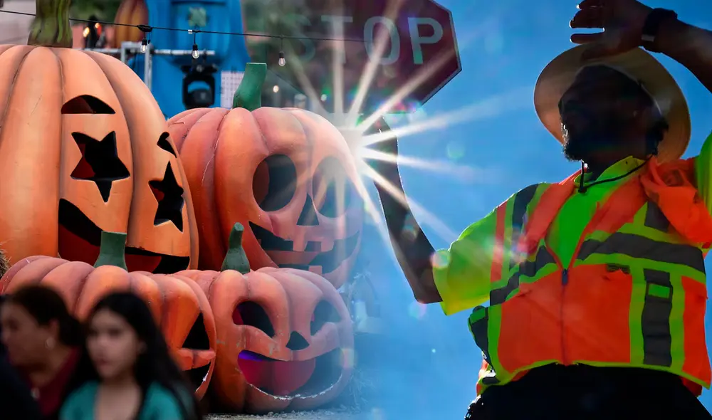 El calo se intensifica en algunos estados de USA en plena celebración de Halloween. Foto: composición LR/AFP.