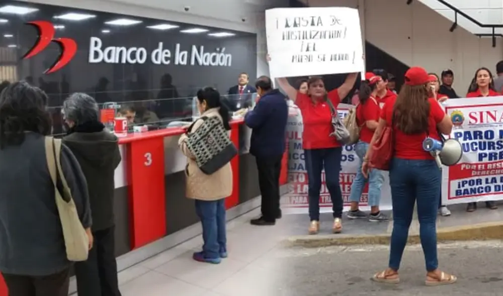 Trabajadores del Banco de la Nación se unirán a una huelga nacional. Foto: Composición LR/Andina/Difusión.