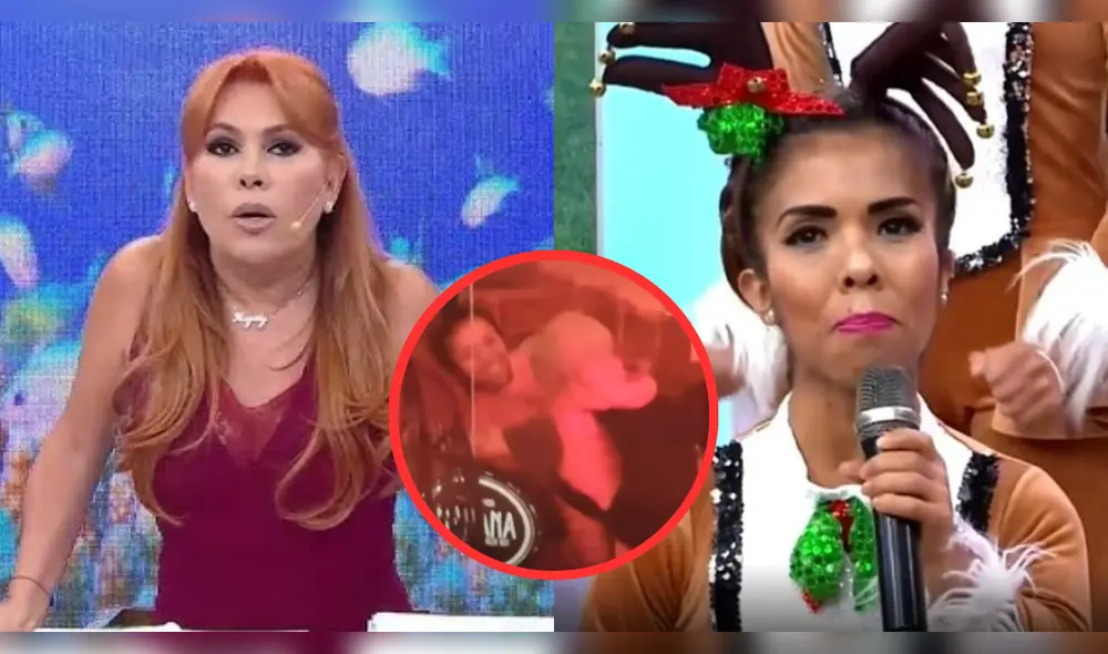Al asegurar que su ampay fue "armado", Chikipluna provoca la dura reacción de Magaly Medina. Foto: Composición LR/ATV/América