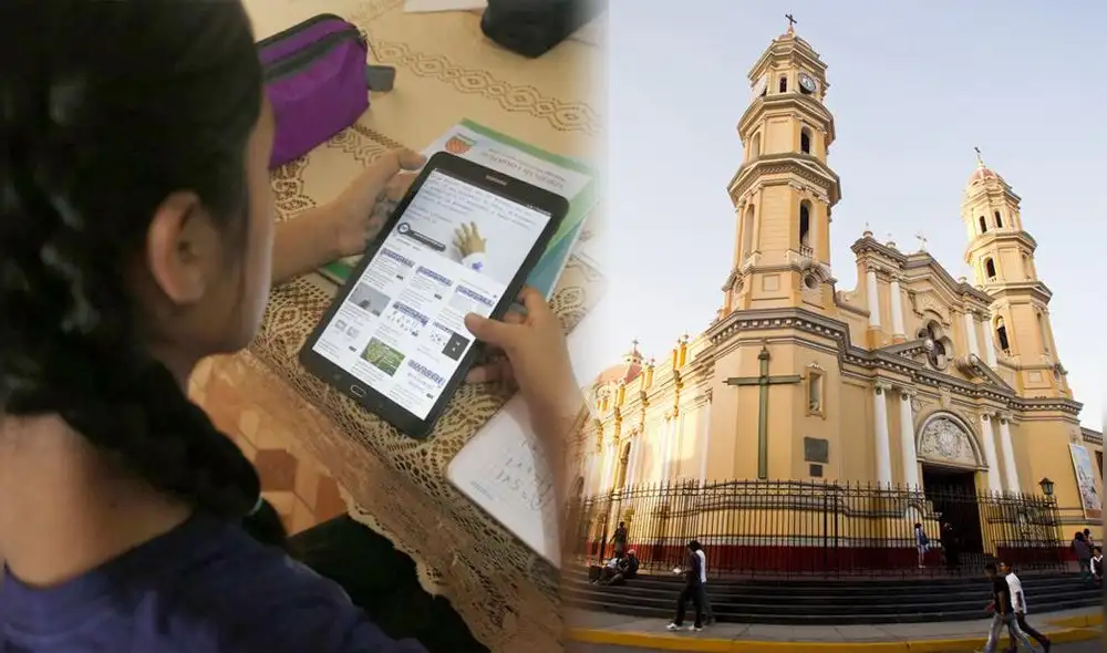 En Piura las clases presenciales serán reemplazadas por las virtuales. Foto. composición LR/Walac Noticias/Cutivalu