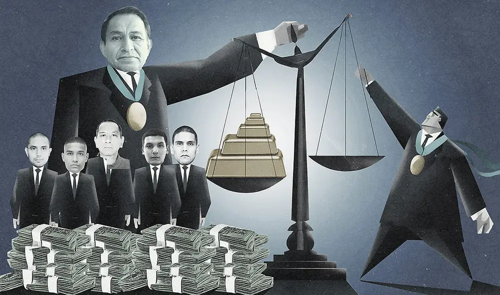 Arriba. Fiscal Marco Villalta. Abajo de izq. a derch: Ivan y Roberto Siucho Neira; (centro) Francisco Siucho Apac ( padre); Jaime y Martin Siucho Neira. Foto: composición LR Arriba. Fiscal Marco Villalta. Abajo de izq. a derch: Ivan y Roberto Siucho Neira; (centro) Francisco Siucho Apac ( padre); Jaime y Martin Siucho Neira. Foto: composición LR