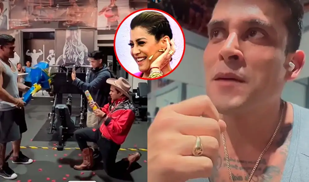 Christian Domínguez fue sorprendido en un gimnasio de Abancay. Foto: Composición LR/Captura/TikTok/Captura/Panamericana Christian Domínguez fue sorprendido en un gimnasio de Abancay. Foto: Composición LR/Captura/TikTok/Captura/Panamericana