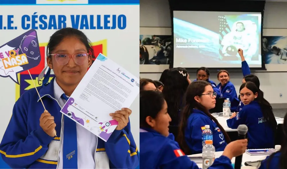 Estudiante peruana se gradúa en programa de la Nasa. Foto: composición LR / Andina