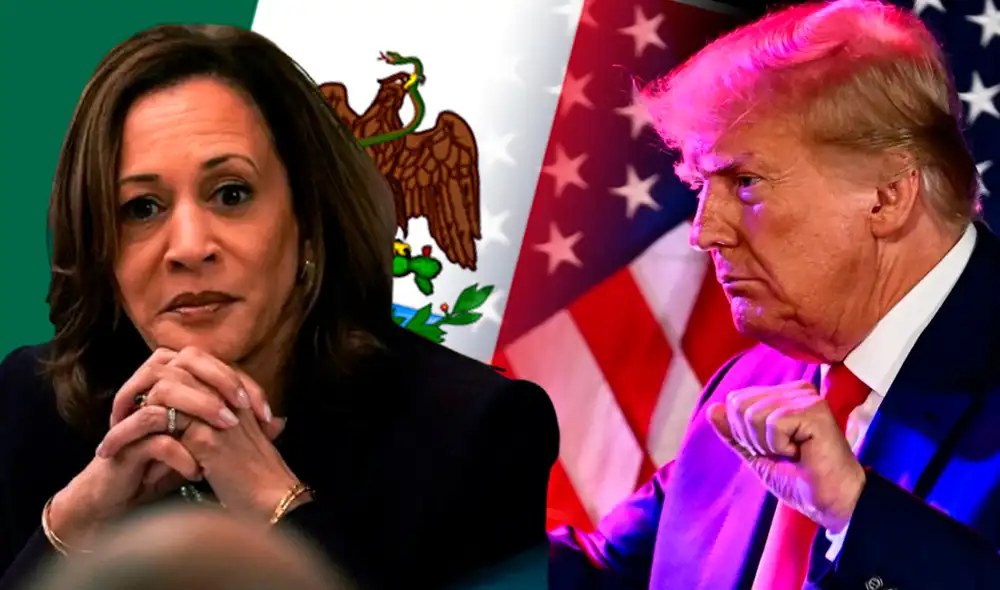 Kamala Harris y Donald Trump se enfrentan por  la presidencia de Estados Unidos. Foto: composición LR/AFP.