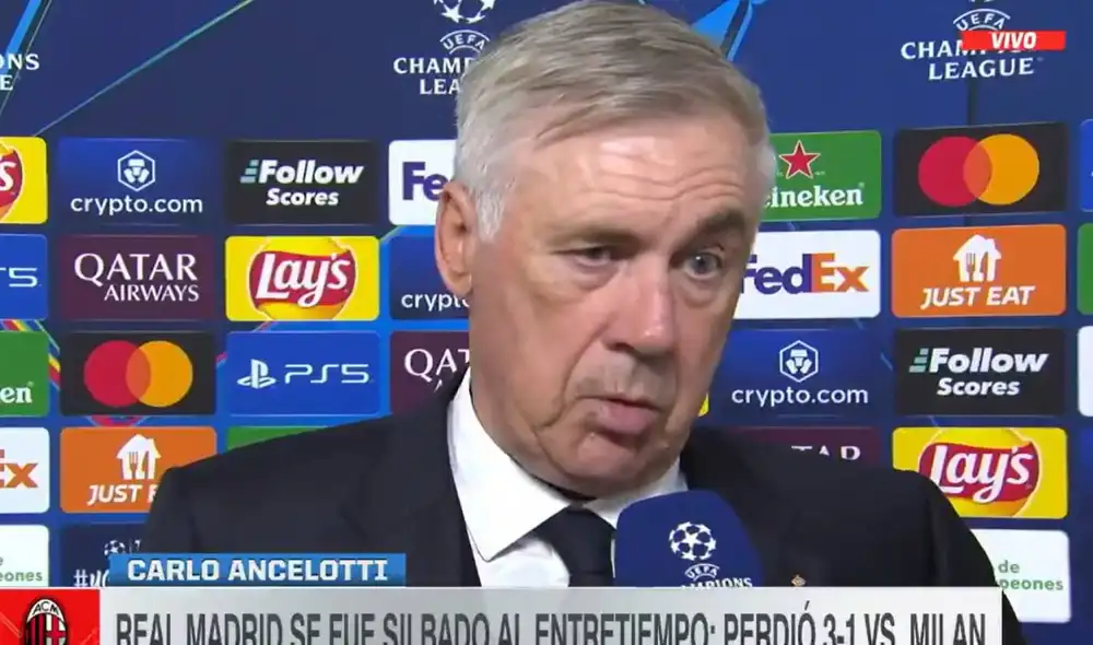 Carlo Ancelotti lleva dos derrotas consecutivas al mando del Real Madrid. Foto: captura/ESPN Carlo Ancelotti lleva dos derrotas consecutivas al mando del Real Madrid. Foto: captura/ESPN