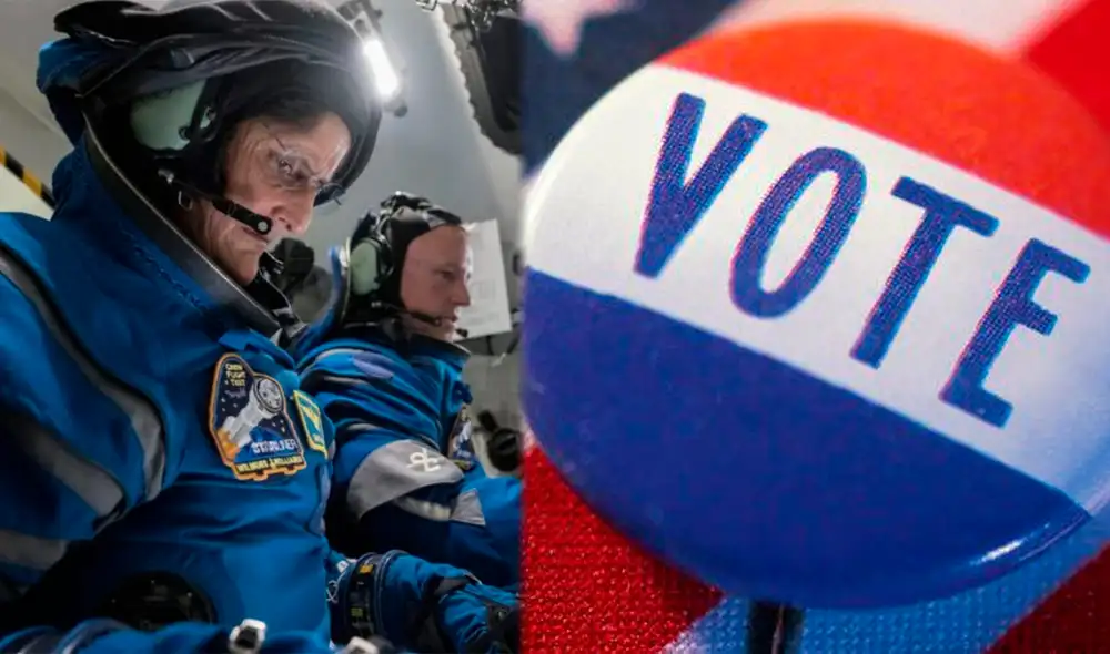 Butch Wilmore y Suni Williams votaron desde la Estación Espacial Internacional gracias a un sistema que garantiza la seguridad y privacidad de las boletas electrónicas, permitiendo participar en la jornada electoral. Foto: US Embassy / Clarín