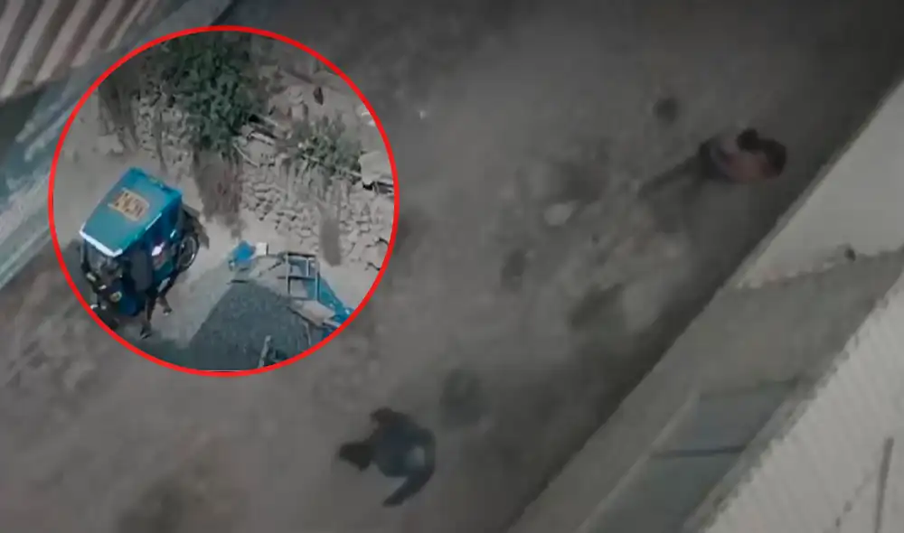 Delincuentes llegan y de manera sigilosa empujan vehículo para robarlo. Foto: composición LR/América TV