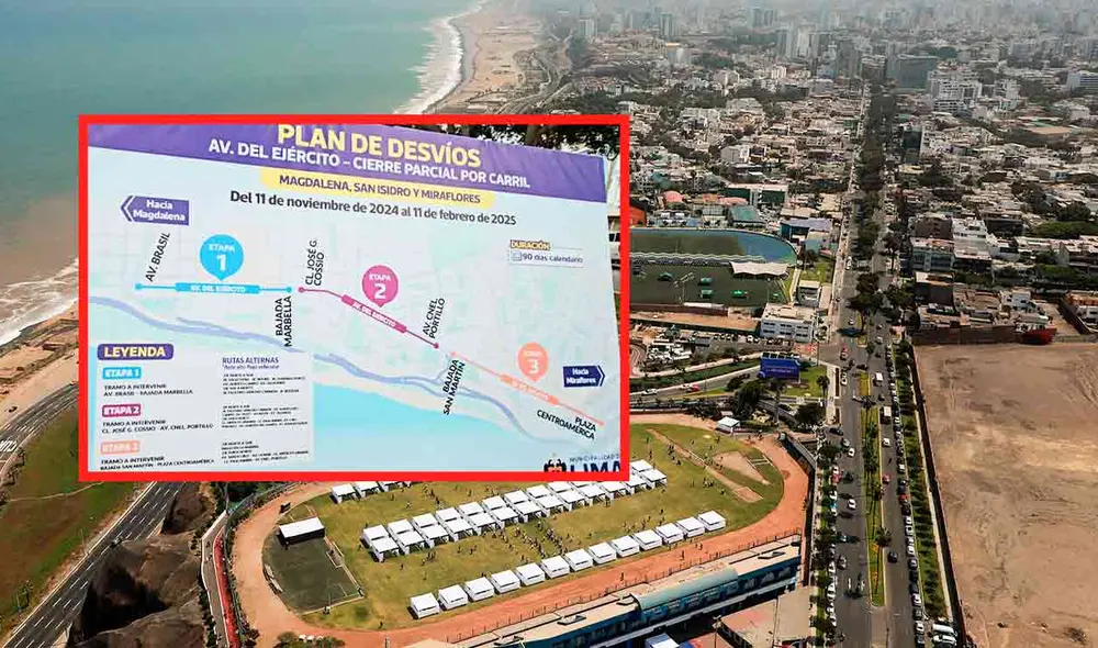 La Municipalidad de Lima anunció el plan de desvío vehicular por renovación de avenida Del Ejército. Foto: composición LR/MML/difusión La Municipalidad de Lima anunció el plan de desvío vehicular por renovación de avenida Del Ejército. Foto: composición LR/MML/difusión