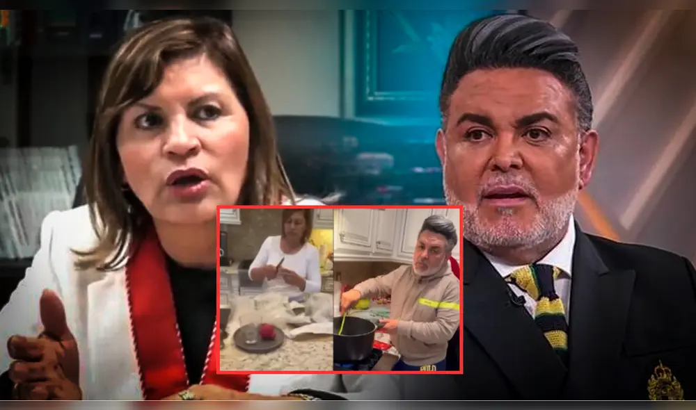 La fiscal Elizabeth Peralta en la cocina de la residencia de las hijas de Andrés Hurtado en California. | Composición: La República / Willax. La fiscal Elizabeth Peralta en la cocina de la residencia de las hijas de Andrés Hurtado en California. | Composición: La República / Willax.