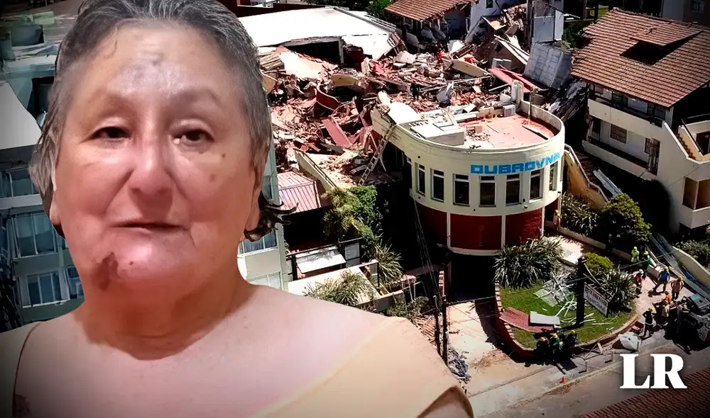 María Josefa Bonazza fue la única sobreviviente del derrumbe en Villa Gessell, la mujer fue rescatada y se esposo murió. Foto: composición LR/La Nación