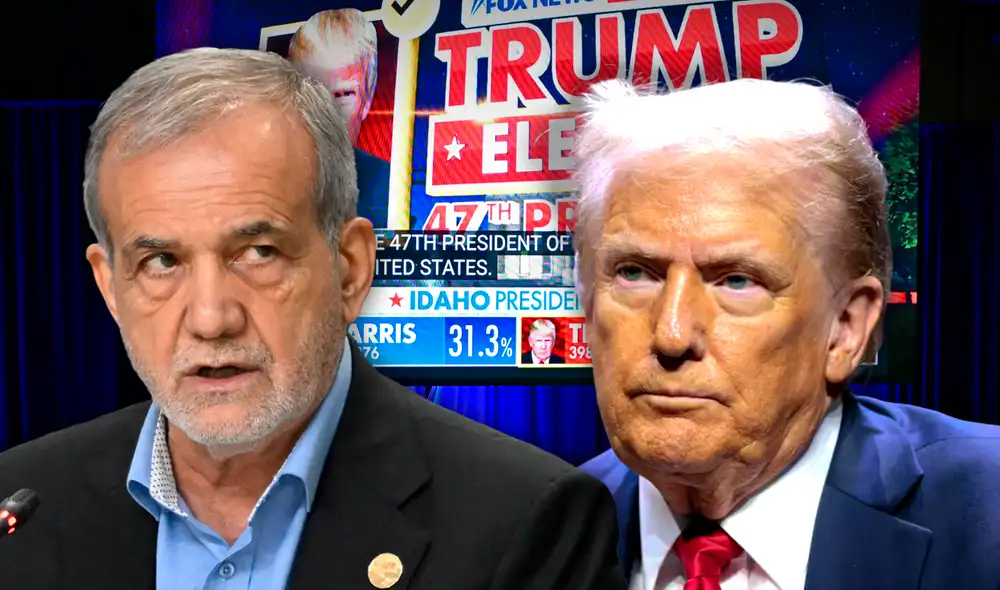 El presidente de Irán minimizó la victoria de Donald Trump en las elecciones de Estados Unidos y aseguró que no se distancia de su antecesor, Joe Biden. Foto: composición LR/AFP