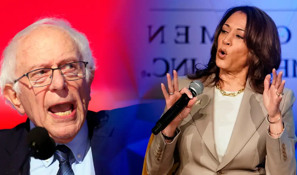 Bernie Sanders critica la campaña de Kamala Harris, resaltando la desconexión del Partido Demócrata con la clase trabajadora en EE. UU., lo que ha derivado en una alarmante pérdida de apoyo. Foto: composición LR/AFP. Bernie Sanders critica la campaña de Kamala Harris, resaltando la desconexión del Partido Demócrata con la clase trabajadora en EE. UU., lo que ha derivado en una alarmante pérdida de apoyo. Foto: composición LR/AFP.