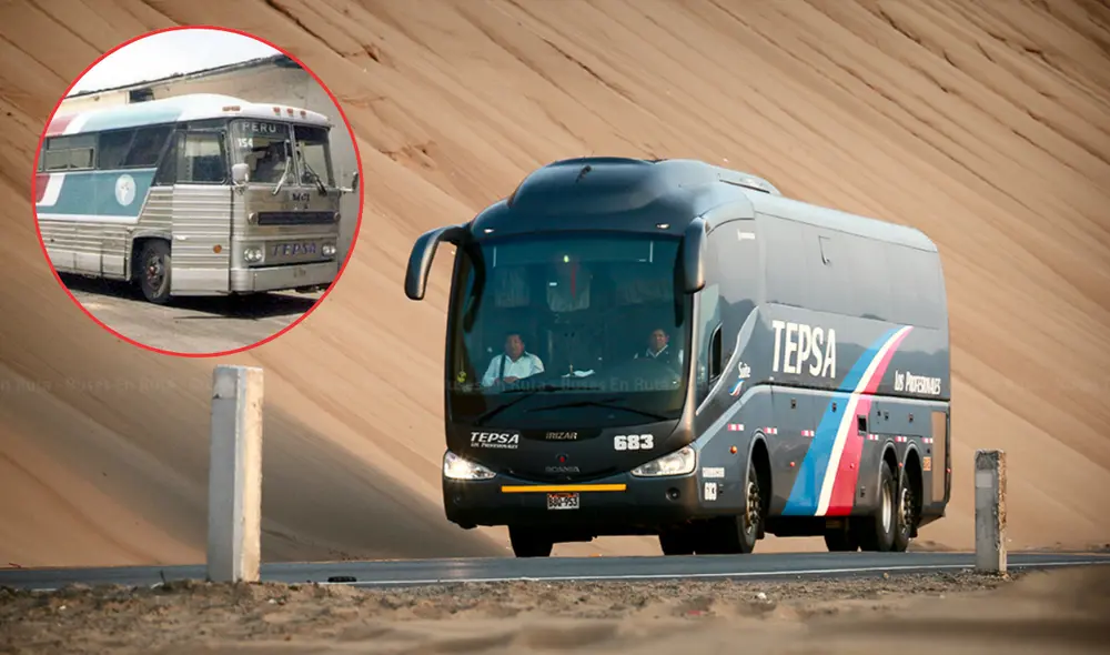 Esta empresa se fundó en 1953 bajo el nombre de Moderno Express, y después de unos años se llamó Tepsa. Foto: composición LR/Flickr/Retro Buses Perú
