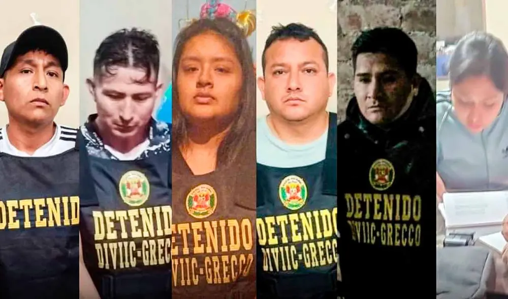 El Ministerio del Interior reveló nombres de capturados que pertenecerían a la banda criminal Los Pulpos. Foto: Mininter