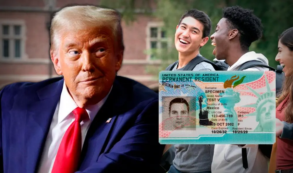 Una medida de Donald Trump podría beneficiar a los estudiantes extranjeros en Estados Unidos con la Green Card. Foto: composición LR/AFP/Freepik