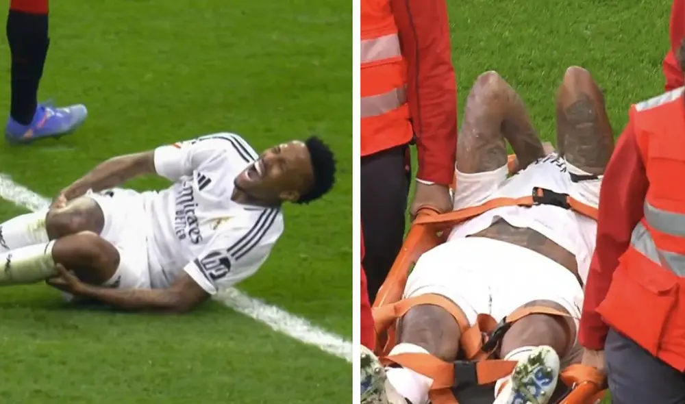 Militao no llegó a la media hora de juego en el Real Madrid vs Osasuna. Foto: composición/DAZN Militao no llegó a la media hora de juego en el Real Madrid vs Osasuna. Foto: composición/DAZN