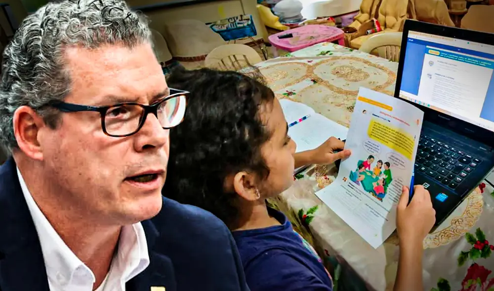 Ministro Quero indicó que los escolares peruanos "tienen celulares" para clases virtuales. Foto: composición de Jazmin Ceras/La República/Gobierno del Perú/Andina