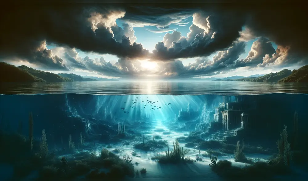 Doggerland fue una extensión de tierra que conectaba las islas británicas con Europa continental hace más de 8,000 años. Foto: IA ChatGPT