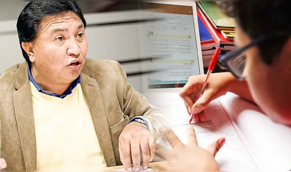 Lucio Castro, secretario general del Sutep, calificó de "error" la decisión del Gobierno de realizar clases virtuales durante el APEC. Foto: composición LR/LR/Andina