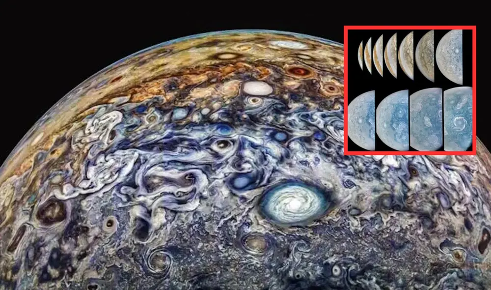 El envío de imágenes de Júpiter se produce tras completar su sexagésimo sobrevuelo. Foto: NASA El envío de imágenes de Júpiter se produce tras completar su sexagésimo sobrevuelo. Foto: NASA