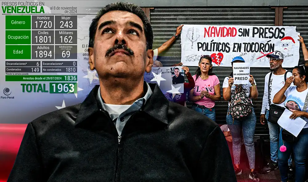 La situación se agrava en Venezuela ante un aumento de la represión y la violación de derechos fundamentales. Foto: Composición/AFP/Foro Penal. La situación se agrava en Venezuela ante un aumento de la represión y la violación de derechos fundamentales. Foto: Composición/AFP/Foro Penal.