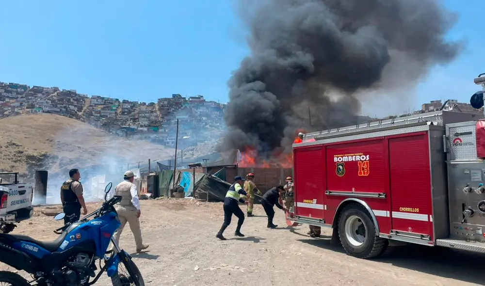 Se reportaron pérdidas materiales y animales producto del siniestro/Foto: municipalidad de Chorrillos