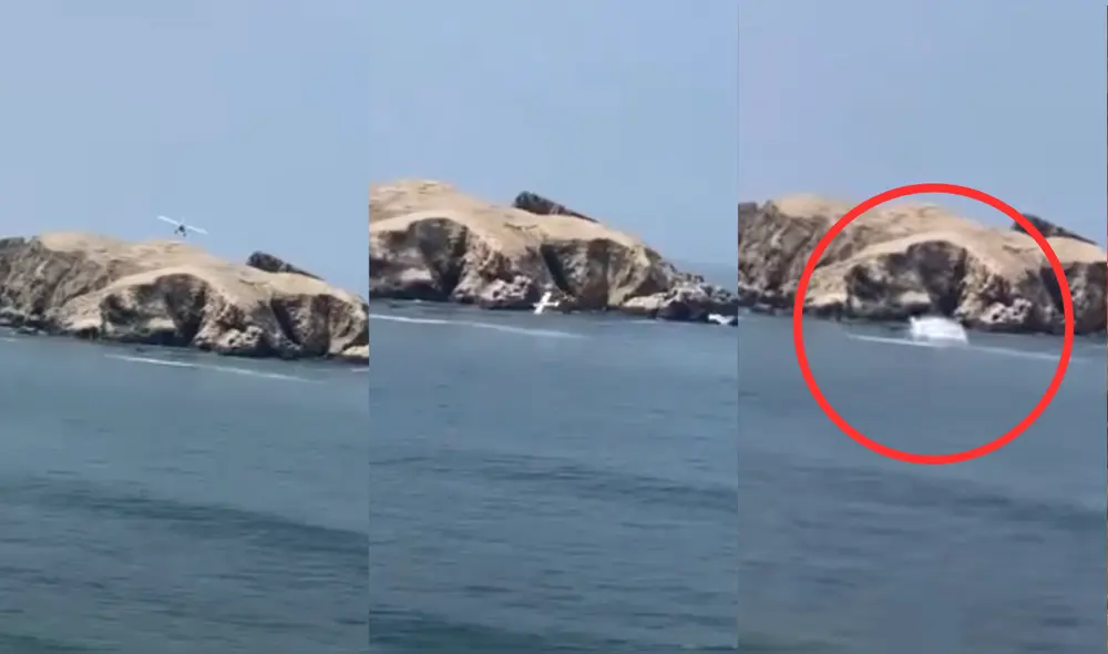 Efectivos de la PNP lograron ayudar al piloto de la aeronave, quien realizó una maniobra para evitar mayores daños Foto: Canal N