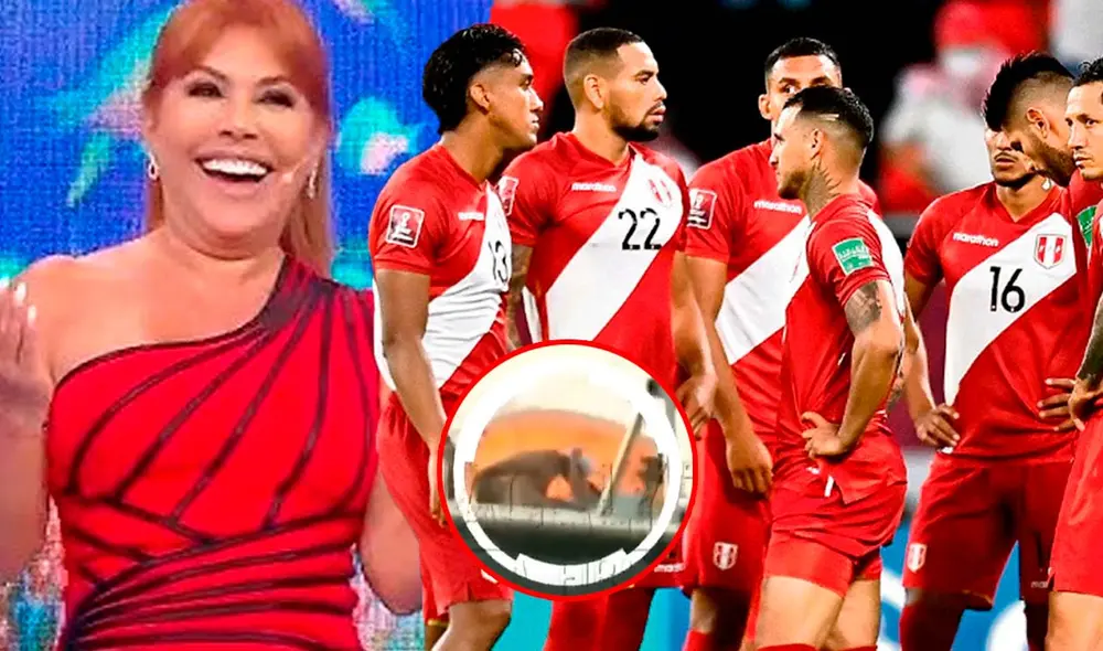 Futbolista de la selección peruana fue ampayado el 2020 por las cámaras del programa de Magaly Medina. Foto: Composición LR/Captura/ATV/Captura/Twitter