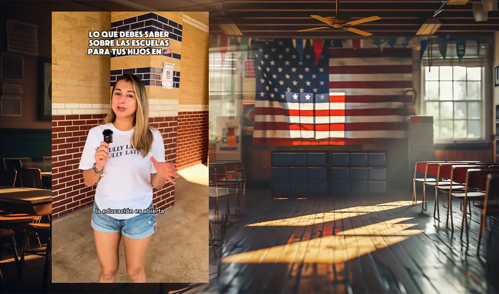 La tiktoker colombiana Diana Páez contó que en algunos estados de USA los padres pueden dictar las clases en sus casas. Foto: composición LR/Freepik/TikTok