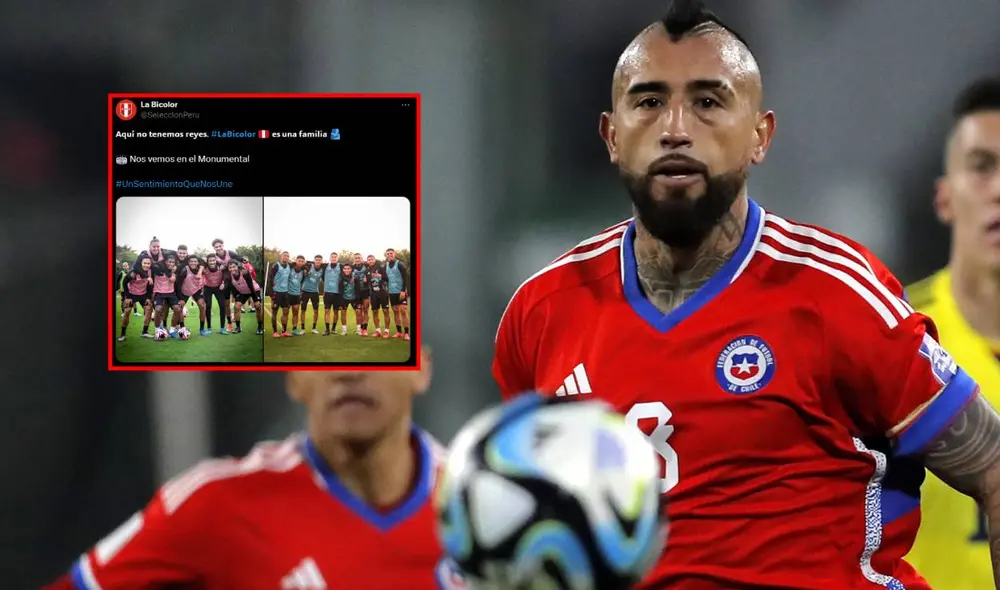 Arturo Vidal, quien vuelve tras más de un año a la selección chilena, podría enfrentar a Perú por las Eliminatorias 2026. Foto: composición LR/AFP/captura Arturo Vidal, quien vuelve tras más de un año a la selección chilena, podría enfrentar a Perú por las Eliminatorias 2026. Foto: composición LR/AFP/captura